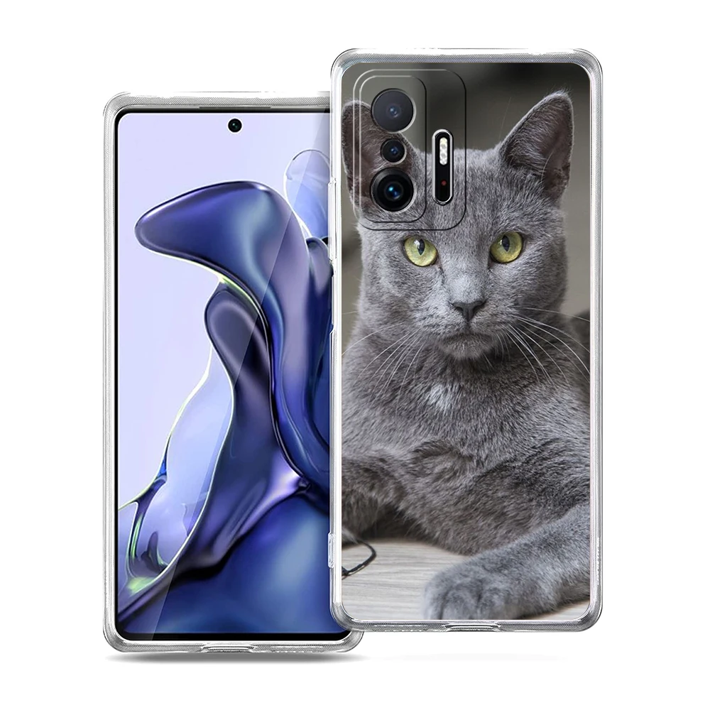 Funda de teléfono de gato corto británico para Xiaomi, 14, 13, 12 Lite, Mi 11, 11X, 13T, 12T, 11T, Poco X5, X4, X3, NFC, F5, F4, M4 Pro, 5G - imagen 5