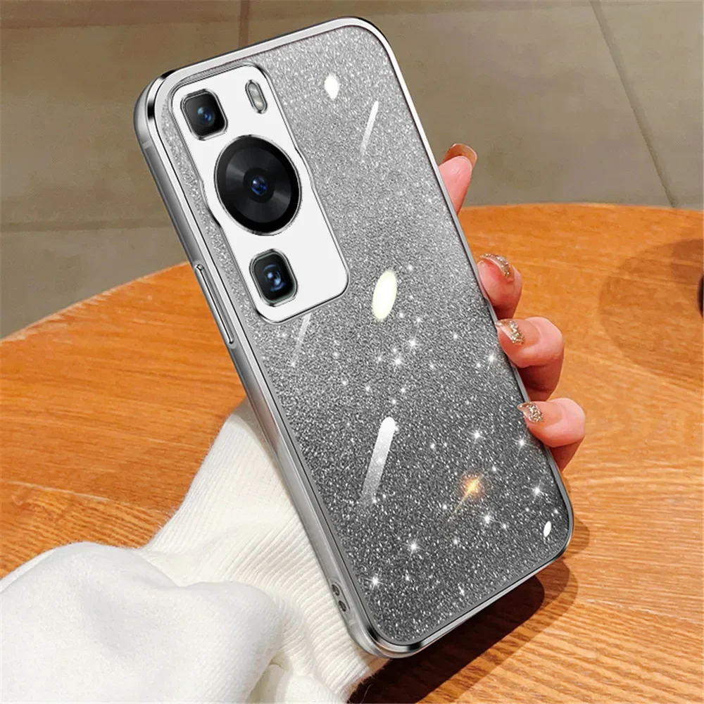 P30 Lite funda chapada con purpurina degradada de lujo para Huawei P30 Lite P40 P50 P60 Pro funda de silicona P Smart Mate 30 40 50 60 Pro - imagen 4