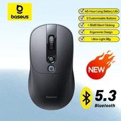 【NUEVO】Baseus EM2 Ratón inalámbrico ergonómico Bluetooth 5,3 2,4G tipo C carga ratones silenciosos ultraligeros ratón con botón personalizable
