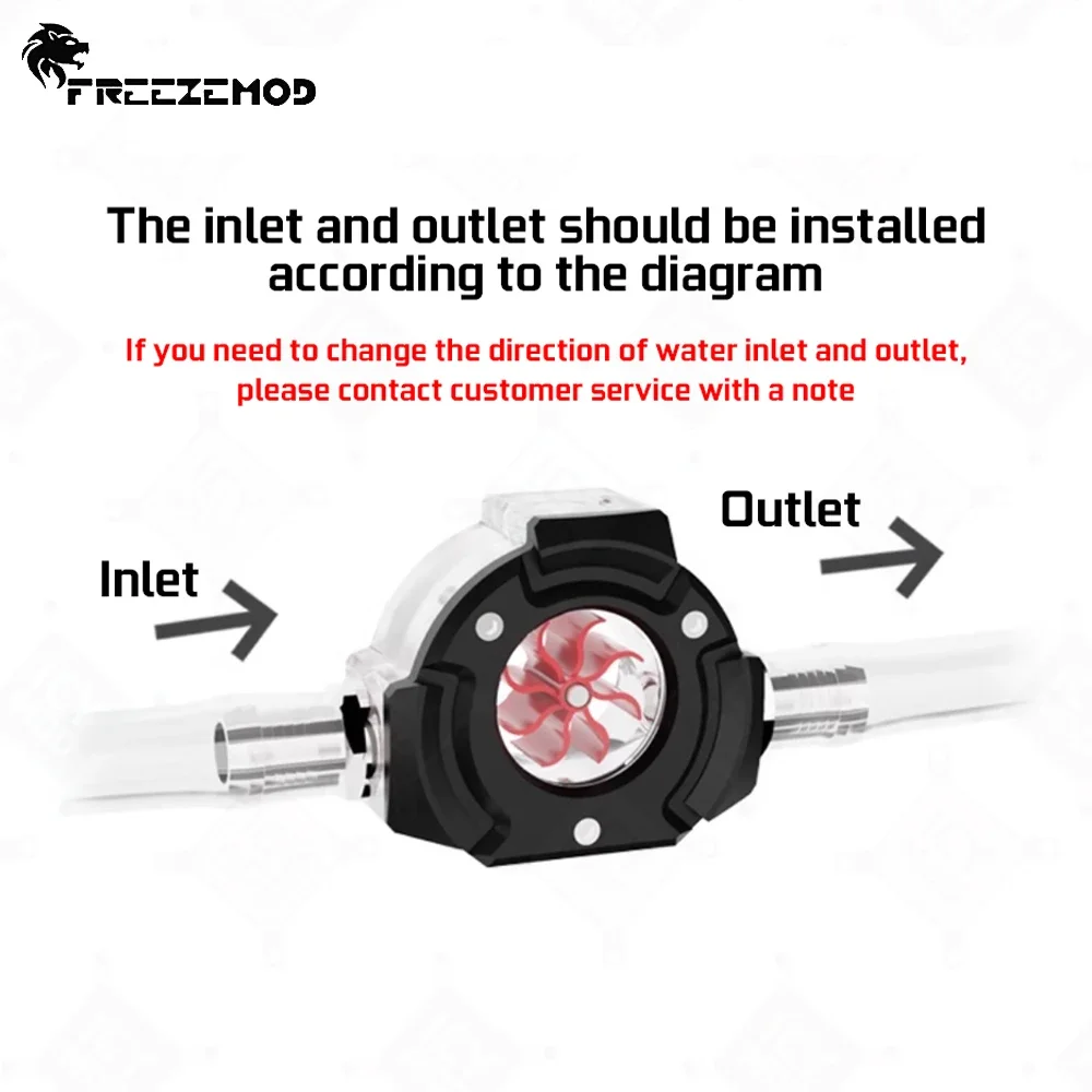 Bloque de detección de velocidad de flujo de 3 agujeros, armadura de aluminio, Material acrílico/POM, rosca G1/4, dientes internos, tubo de PC FREEZEMOD MOD LSJ-KJ - imagen 5