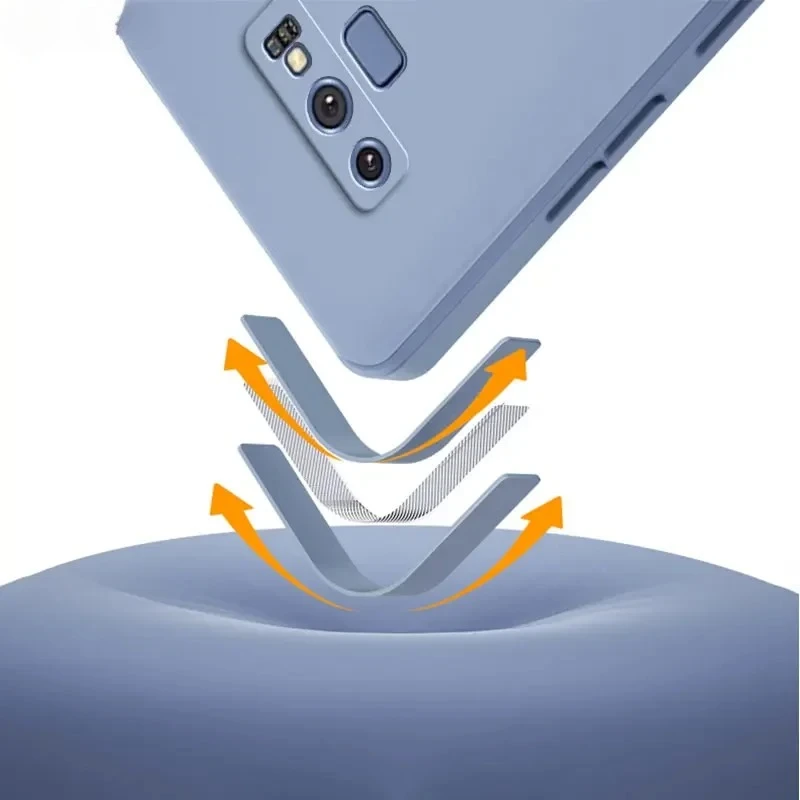 Funda de silicona líquida Original para Samsung Galaxy Note 9, Protector de lente, funda de teléfono suave a prueba de golpes para SamsungNote9 Note9 - imagen 4