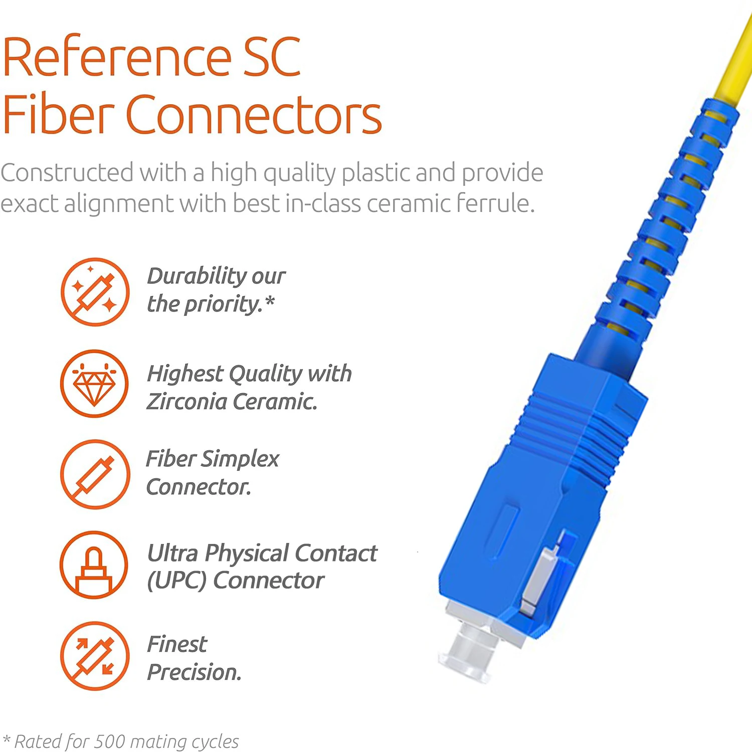 Natalink OS2 SC a SC UPC Cable de conexión de fibra óptica monomodo Simplex 3,0mm 9/125um FTTH Cable de conexión de fibra puente de fibra óptica - imagen 3