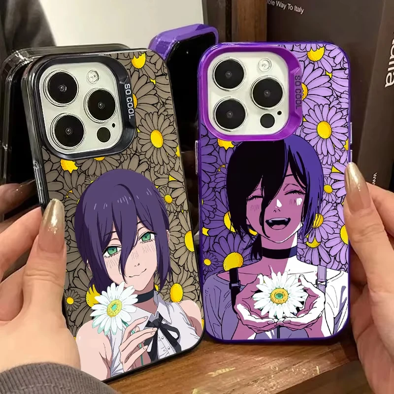 Funda esmerilada de Anime C-Chainsaw Mans para Xiaomi Redmi Note 14 13 12 10 Pro Plus 11S 14C 13C 12C 9C 11S K70 K60 A2 cubierta acrílica