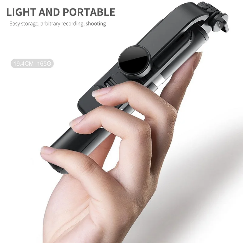 Mini trípode plegable inalámbrico con Bluetooth para Selfie, con obturador de luz de relleno, Control remoto para iphone 13, 12, 11 Pro, IOS y Android - imagen 5