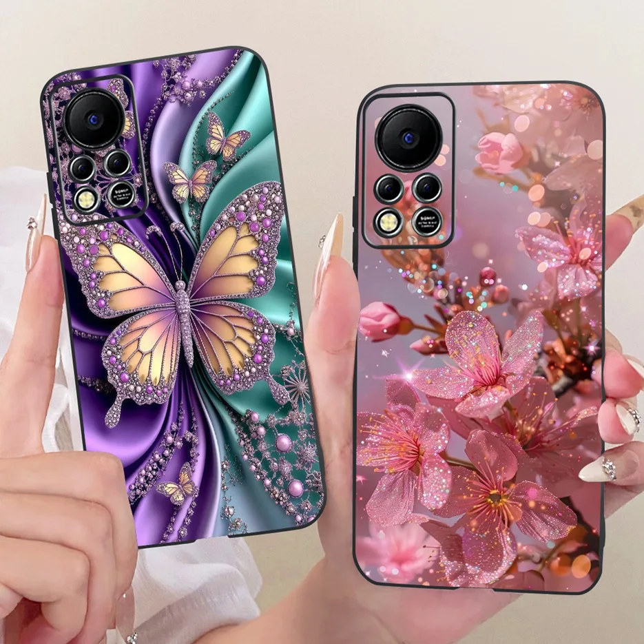 Para Infinix Hot 11S NFC funda de lujo pintada con mariposa funda de silicona suave para Infinix Hot 11S X6812 X6812B Hot11s NFC Shell - imagen 4