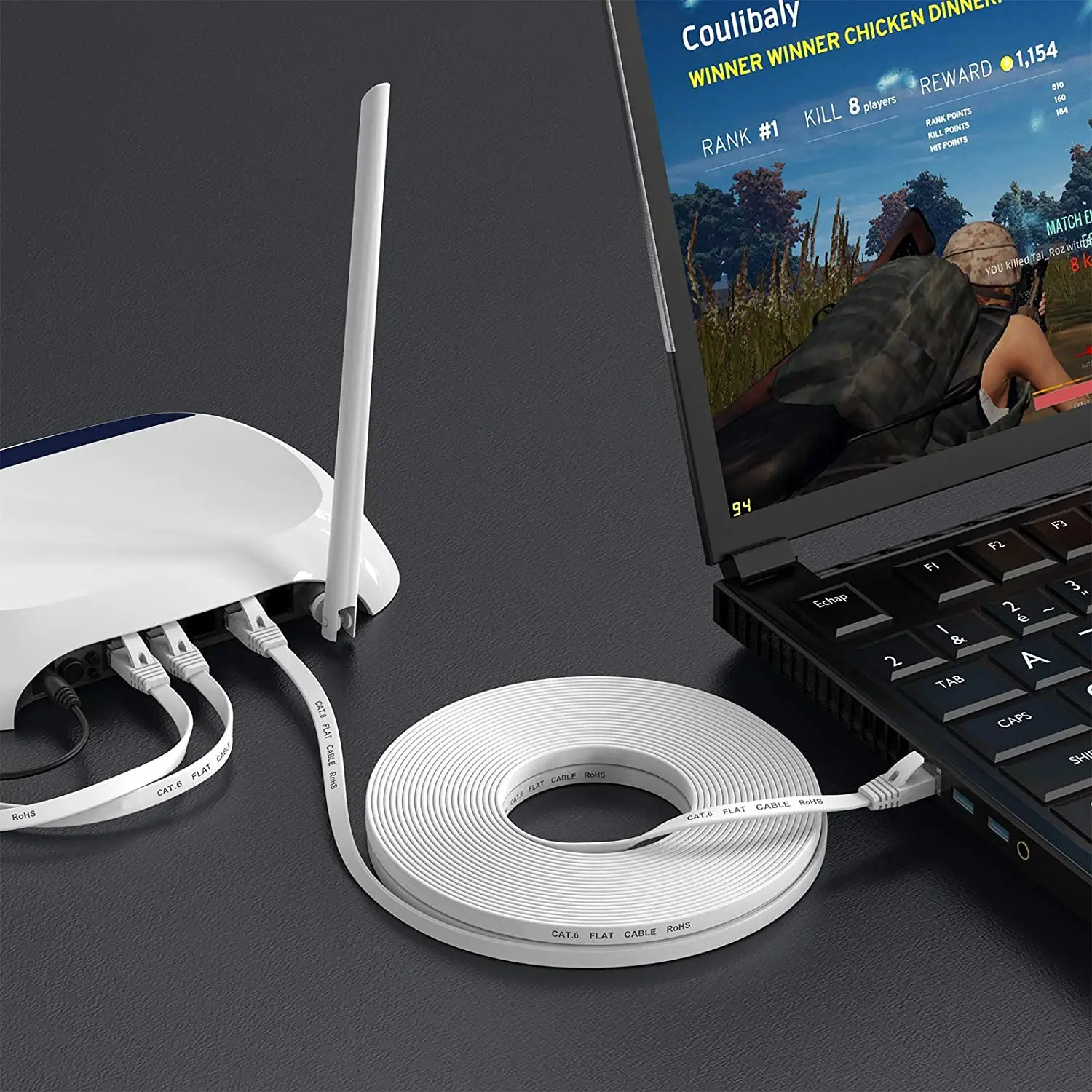 Cable Ethernet Cat 6, 5M, 10M, 15M, 20M, 30M, Cable de red plano largo de alta velocidad, conectores Rj45 para enrutador, módem, Cable Ethernet Cat 6 - imagen 5