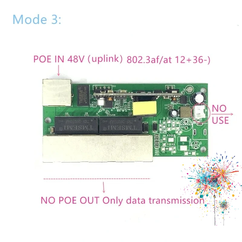 Conmutador POE Buck de potencia inversa entrada/salida POE 5V/12V/24V 90W/5 = 315W 100mbps 802.3AT 45 + 78-DC5V ~ 35V serie de larga distancia fuerza POE - imagen 3