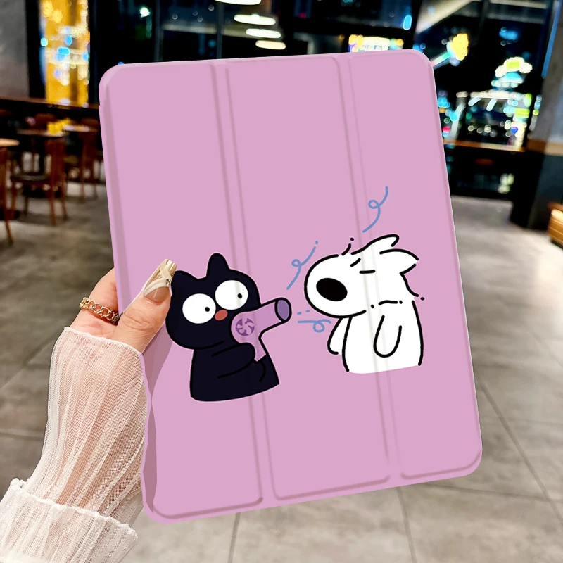 Funda de tableta para cachorros, secador de pelo para iPad pro 10/11 pulgadas 2020/6/7th /8th /Air 3rd/Air 4th/9th gen/Air 5th Gen 2022/Air 11 Anti-dro