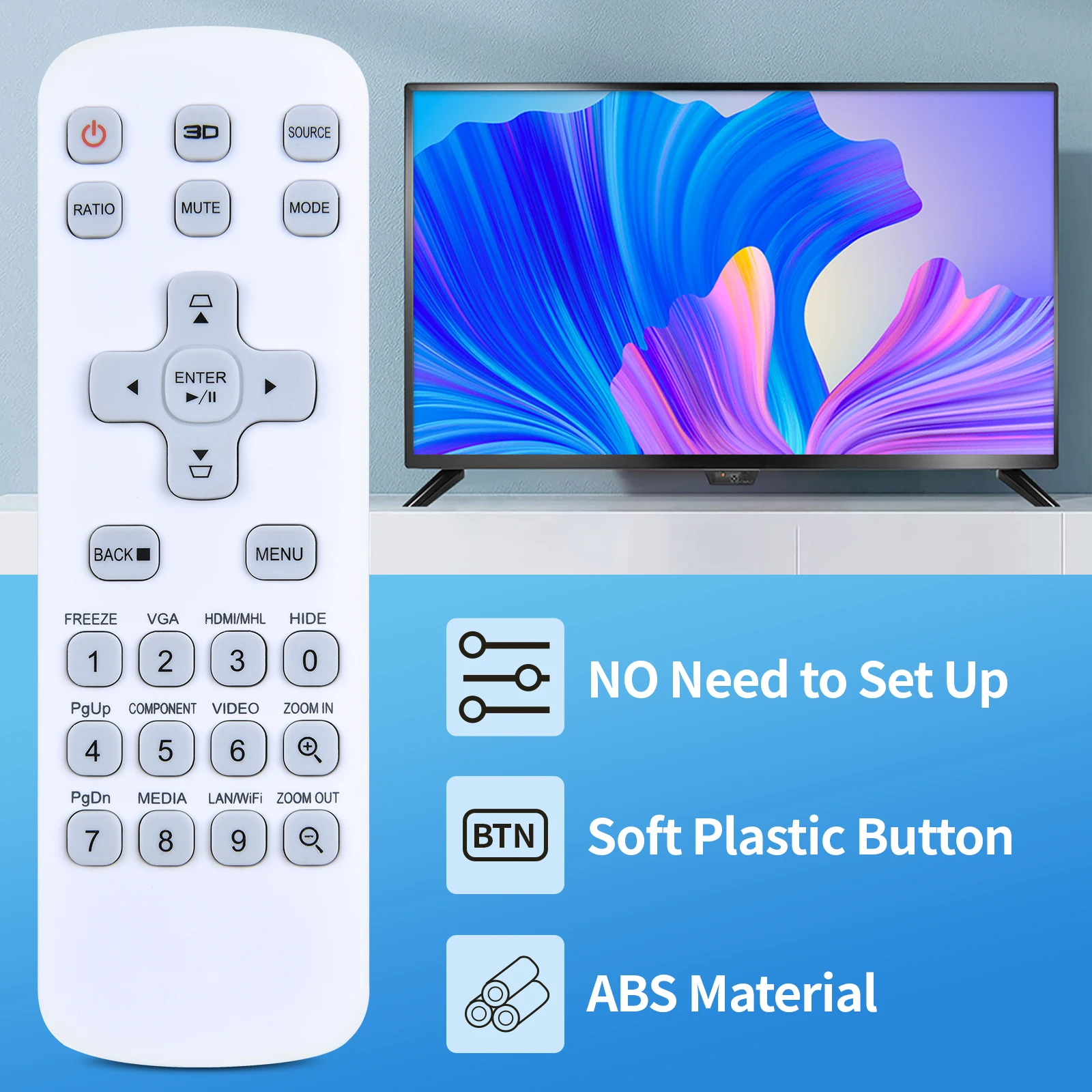 Mando a distancia para Acer AX610, X1528i, J-25041, MC.JMV11.008, X1526AH, X1526HK, X1527H, X1527i, X1528i, proyector, nuevo - imagen 3