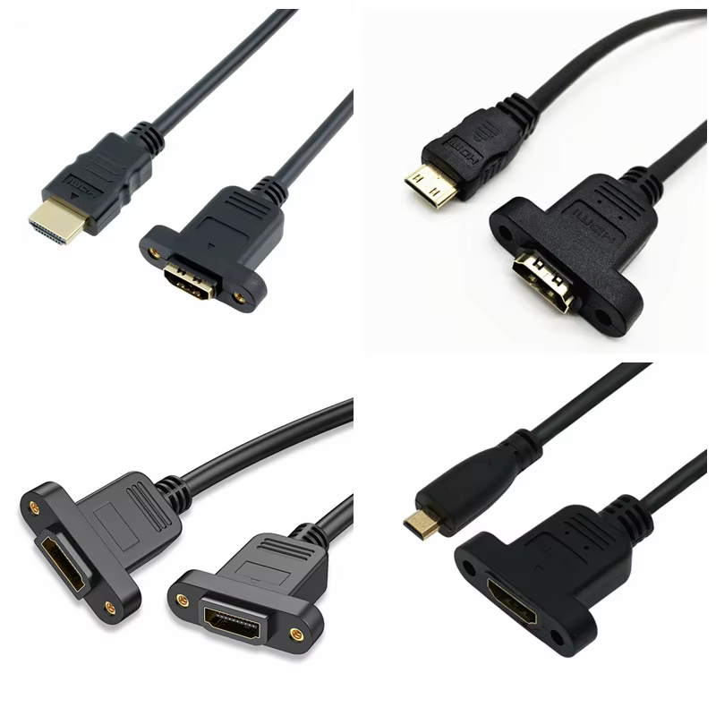 Cable Extensor HDMI Macho a Micro HDMI - 30cm para Cámara con Bloqueo - imagen 4