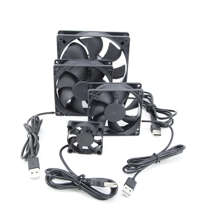 Ventilador de refrigeración sin escobillas de 5V, ventilador USB, Enfriador de caja de ordenador, radiador de CPU PBT impregnado por aceite, ventilador USB, dispositivos USB para PC - imagen 5