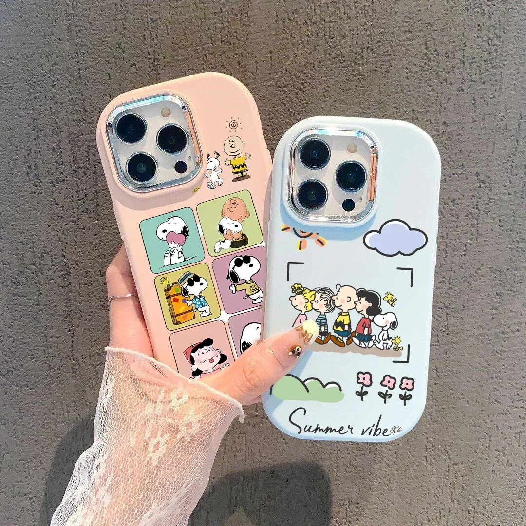 Funda bonita de dibujos animados de Snoopy para Samsung S25 Plus S24 S23 S22 Ultra S20 S21 FE A56 A16 A36 A15 A35 A25 A26 A14 A54 A53 A06 A05 A05S - imagen 2