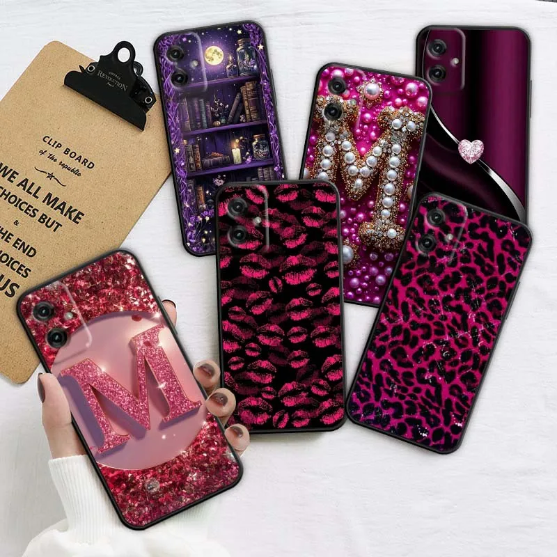 Funda de teléfono con diseño de lujo de arte creativo para Motorola G85 Edge 50 G24 G35 G14 G04 40 G72 G34 G31 G Stylus G54 G13 G32 5G negro