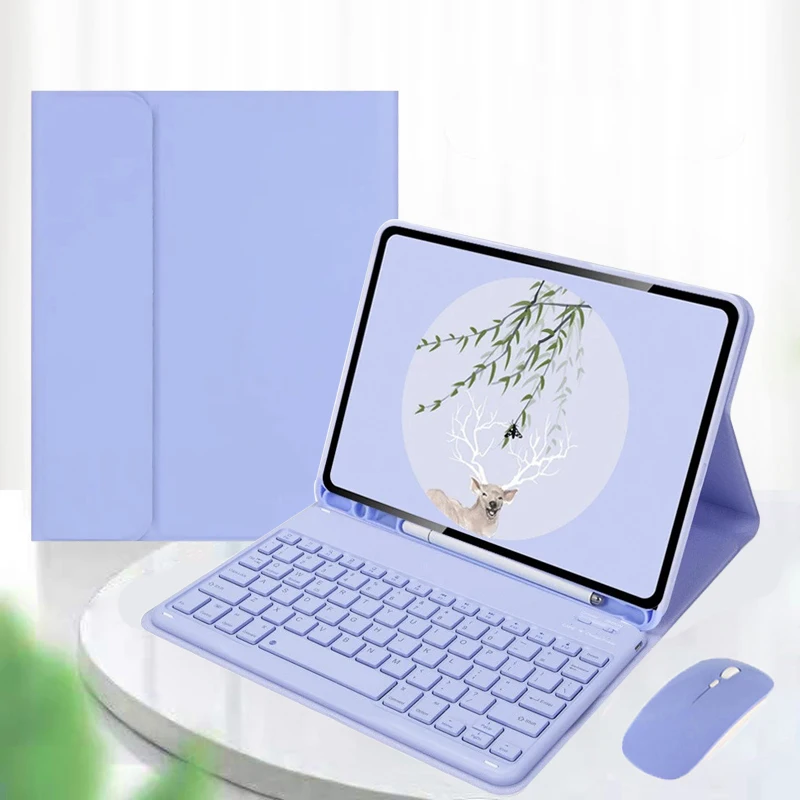 Funda de teclado para Samsung Galaxy Tab A9 + A9 Plus Tab S9 FE Tab A8 Tab A7 Tab S6 Lite Tab S7 S8 S9 11 10,9 10,4 10,5 pulgadas