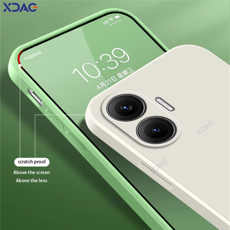 Fundas de teléfono cuadradas originales de silicona líquida para Xiaomi POCO F7 POCOF7 5G 6,83 "360 fundas protectoras suaves bolsas anticaídas a prueba de golpes - imagen 4