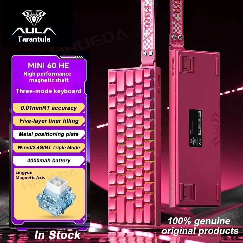 AULA MINI60 HE Teclado magnético inalámbrico triodo FPS Gaming disparador rápido teclado de baja latencia