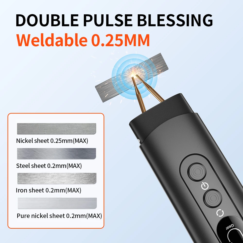 Soldador por puntos portátil para batería de litio 18650, bricolaje, con ajuste de precisión de 8 niveles y apagado automático - imagen 4