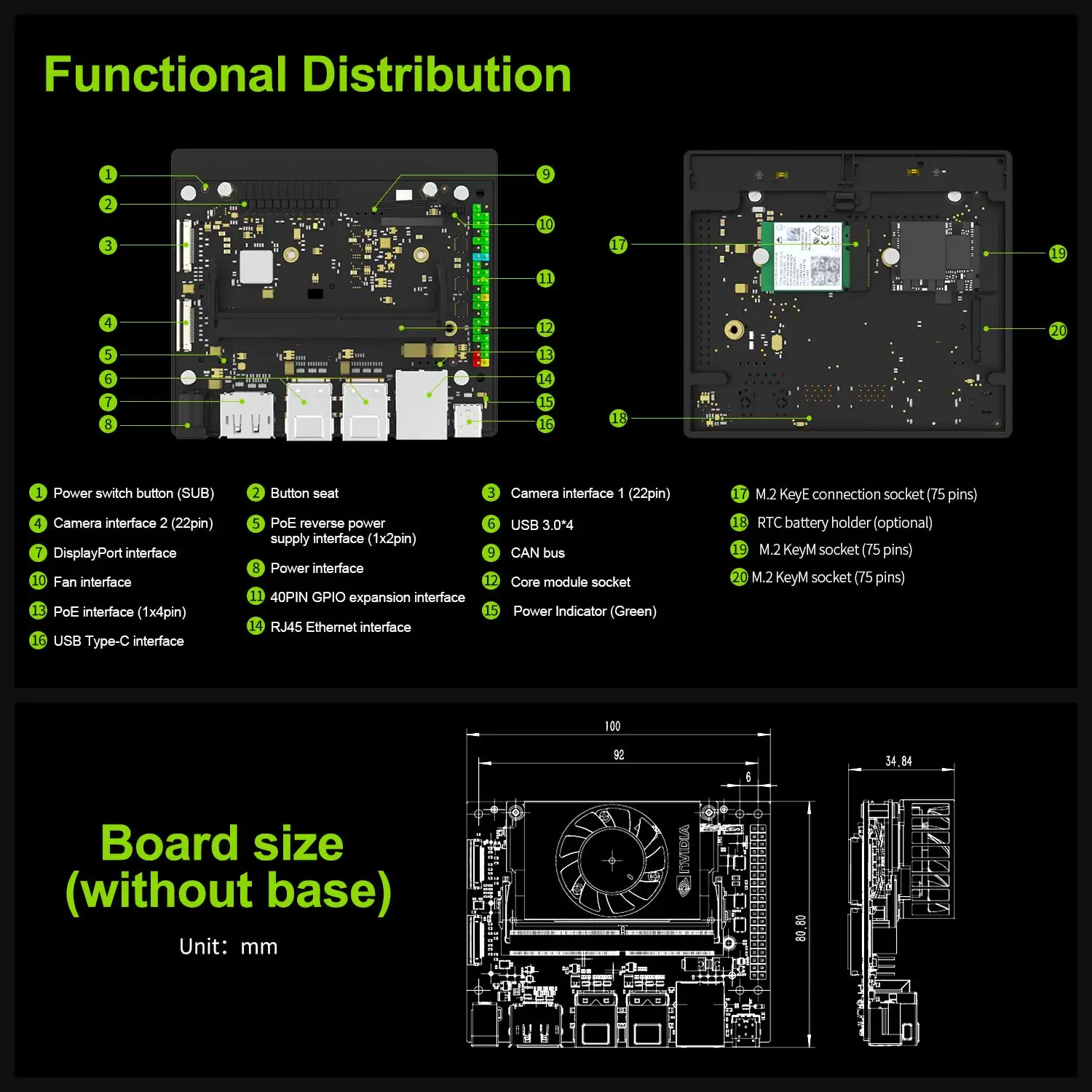Jetson Orin NX Developer Kit Super Version with 117/157TOPS Computing Power For Embedded Edge Systems 8GB/16GB RAM Deep Learning - imagen 3