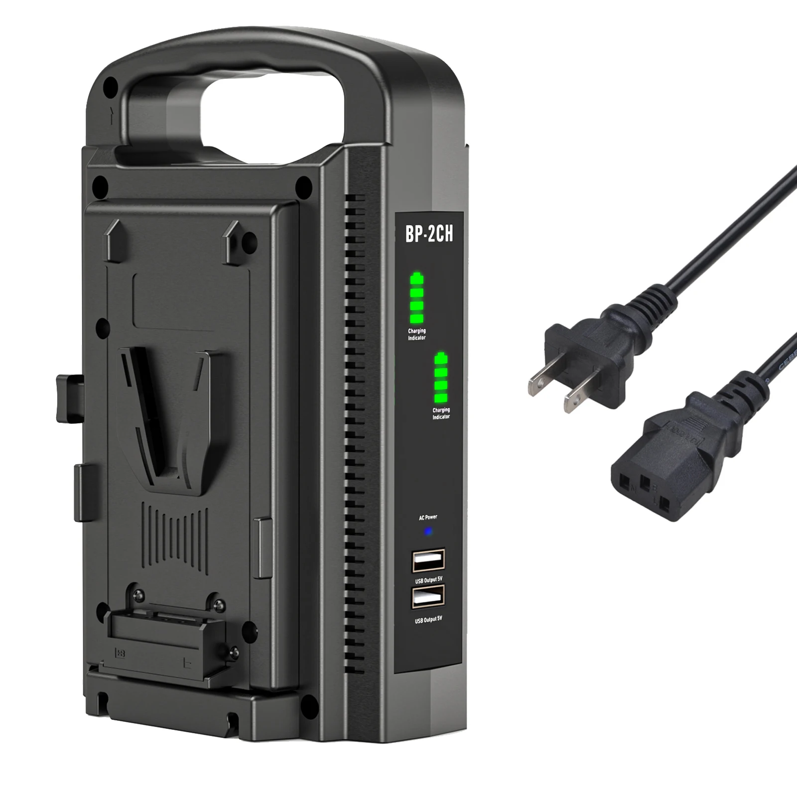 Cargador de batería Batmax V Mount, cargador rápido adaptador D-Tap de doble canal de 16,8 V para baterías Sony V Mount/V Lock - imagen 2