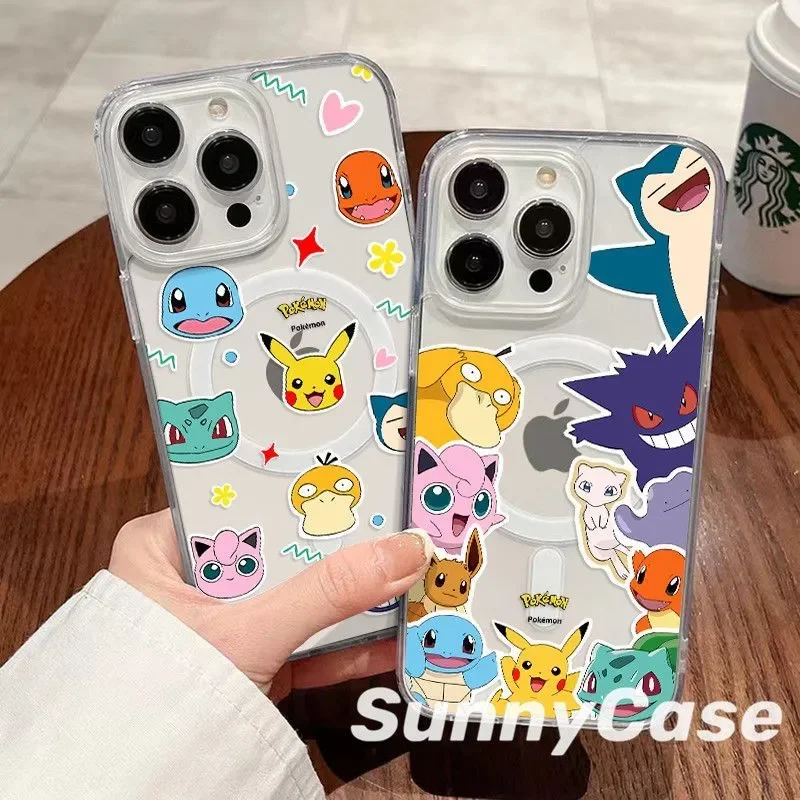 P-Pokémon Elf P-Pikachu para funda magnética Magsafe para iPhone 17 16 15 14 13 12 11 PRO MAX 16e MINI PLUS Y2K fundas de teléfono