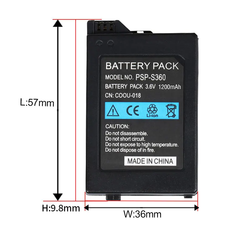 Batería Psp S110 para Sony PSP 3000 2000 2004 2006 3001 3004 3006 3007 Psp2000 Psp3000 reemplazo de baterías de consola de juegos - imagen 3