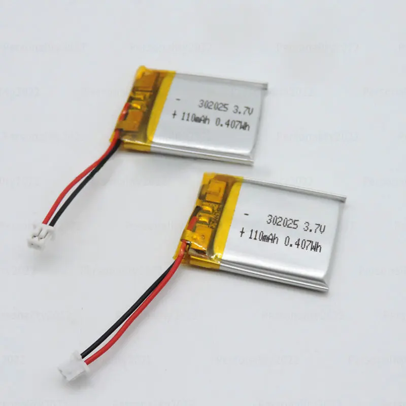 Batería Li Po 3.7V 302025 Baterías de iones de litio, polímero de litio de 110mAh para purificador Bluetooth, equipo de seguridad, lámparas de minería, celda GPS - imagen 3