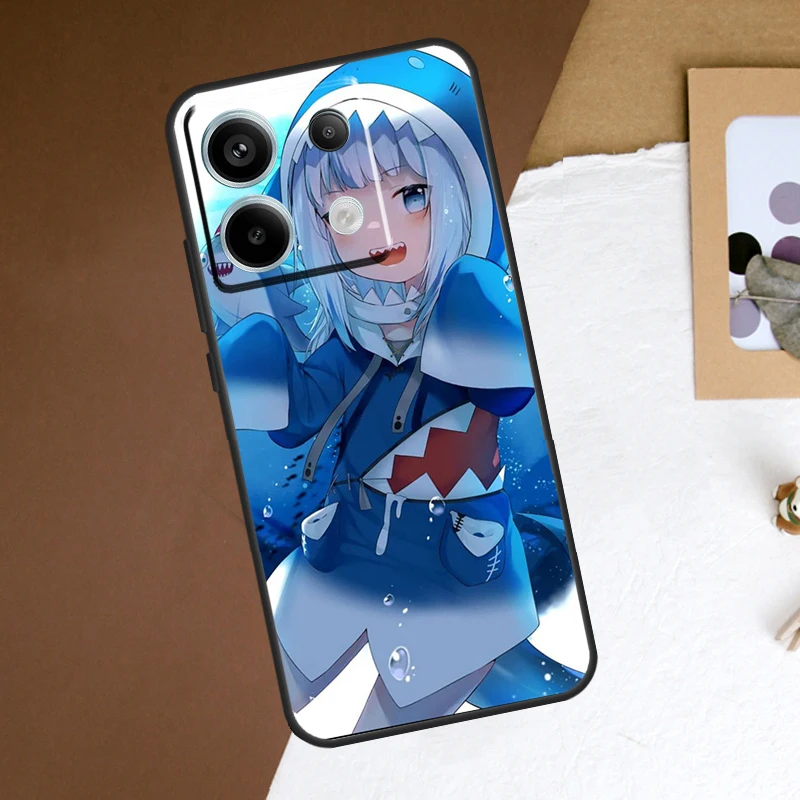 Funda de Anime Gawr Gura Hololive para Redmi Note 11, 12, 13 Pro Plus, 9, 10, 10S, 11S, 12S, Redmi 12, 9C, 10C, 12C, 13C - imagen 4