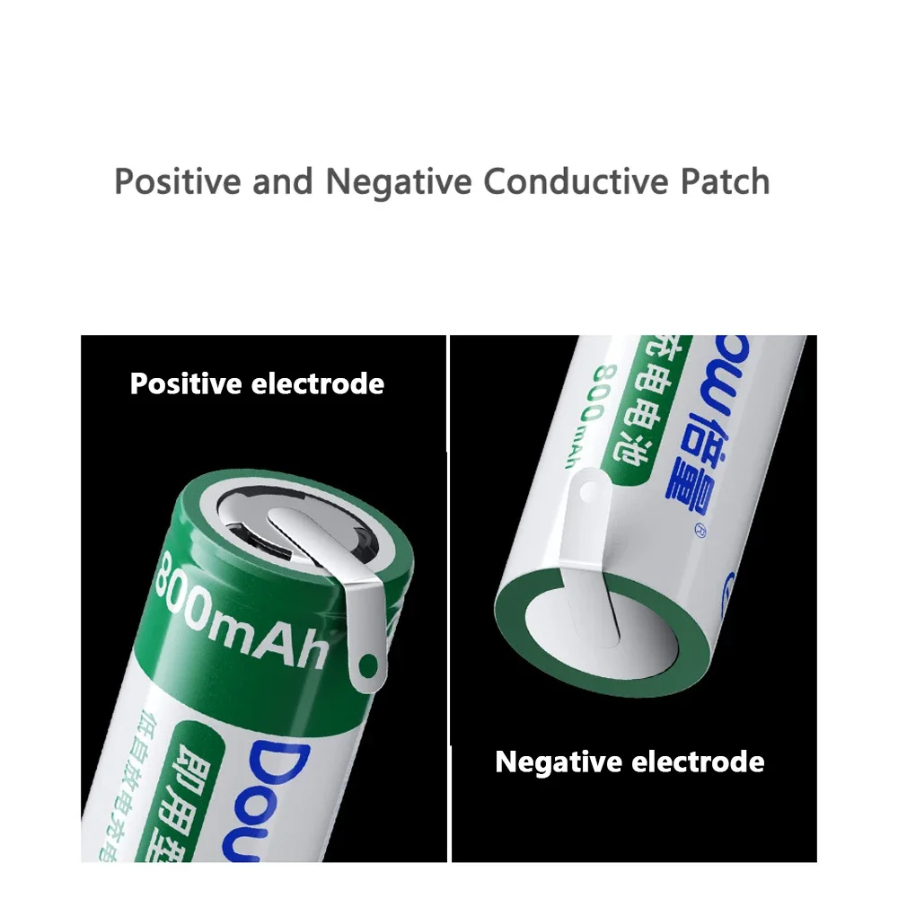 Batería de litio recargable AA 14500 3,7 V 800mAh con pestañas de soldadura para Philips Braun cepillo de dientes eléctrico afeitadora maquinilla de afeitar ratón de juguete - imagen 3