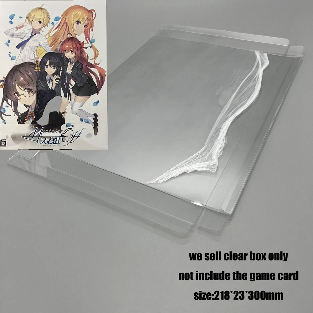 Caja de presentación PET transparente para PS5 PS4 SWITCH NS Memories Off: Double Edition No siempre verdadera Caja de protección de edición limitada