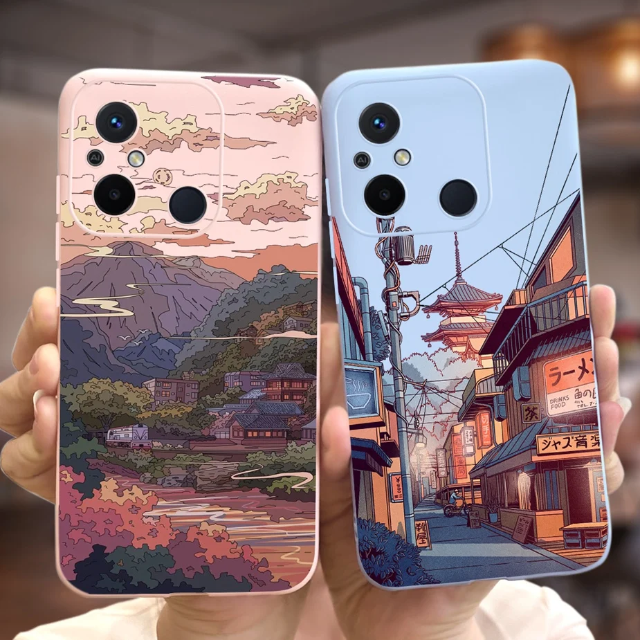 Para Xiaomi Redmi 12C funda elegante de dibujos animados funda de teléfono de silicona suave para Xiaomi Redmi 12C 12 C Redmi12C Fundas 6,71 ''parachoques - imagen 2