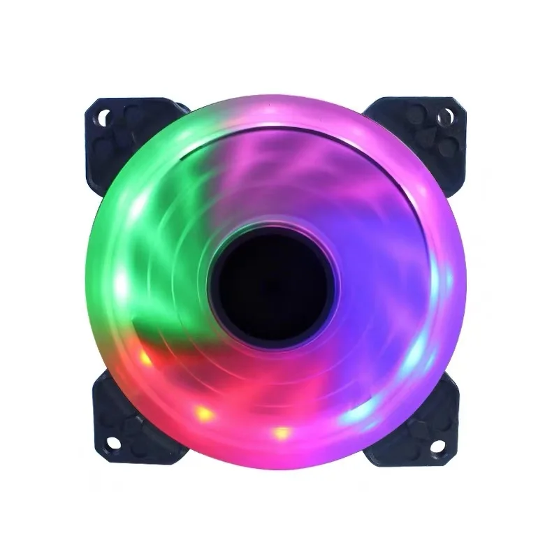 Ventilador LED de 9cm y 92mm, 90mm, 4 pines, PC, caja de ordenador de escritorio, ventilador enfriador de refrigeración, 12V, 9225, 92x92x25mm, GPU, CPU, Enfriador, doble luz Halo - imagen 4