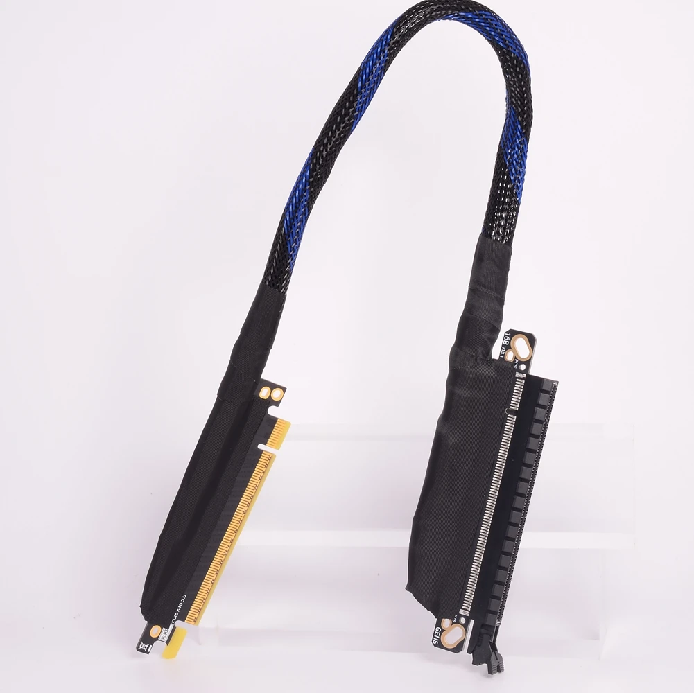 Cable de extensión de tarjeta gráfica externa de servidor PCI-E 5,0 X16, 64GB\S GEN 5, servidor sin pérdidas, Cable adaptador GPU flexible de malla trenzada - imagen 3