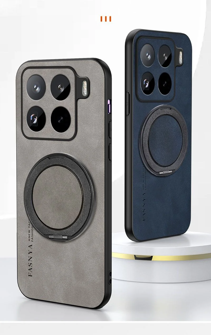 Para Xiaomi Mi 15T Pro funda de lujo de cuero PU anillo soporte cubierta trasera protectora magnética para Xiaomi Mi 15T 14T Pro 15Ultra Shell - imagen 5