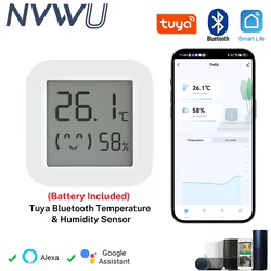 Sensor de Temperatura y Humedad Tuya con Pantalla LCD Bluetooth