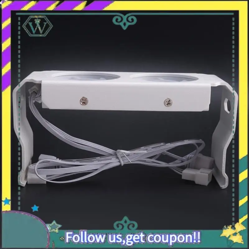 A28Q-2X Módulo de memoria RAM para computadora Enfriador PC DDR4 DDR5 Overlock Sincronización ARGB dual Ventiladores PWM Radiador de enfriamiento RGB de aluminio(B) - imagen 2