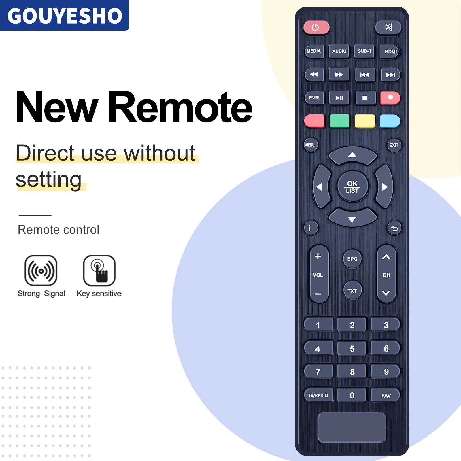 Nuevo Control remoto para receptor SAT Digital Xoro DVB-T2 Hrt 8730 HRK7672