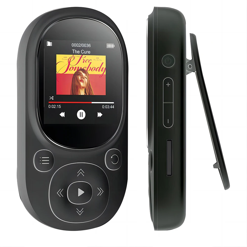 Reproductor de música Mp3 portátil BT 5.0 de 64 GB con radio FM Reproductor de MP3 con pantalla de 1,44 pulgadas compatible con tarjeta SD de hasta 128 GB