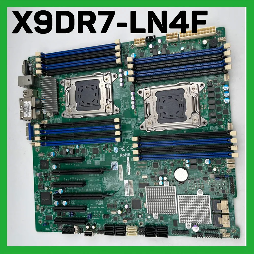 Para placa base de servidor Supermicro LGA2011 E5-2600 familia C602 ECC DDR3 PCI-E3.0 SATA3 SAS2 IPMI2.0 USB2.0 X9DR7-LN4F
