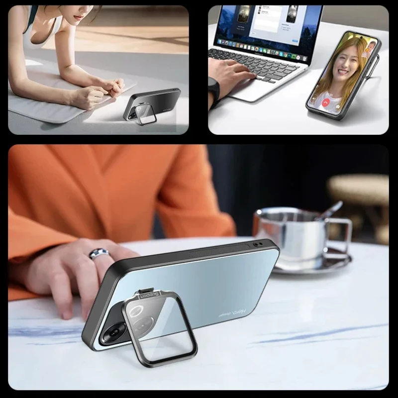 Para Realme NEO 7 funda de Metal lente soporte de cámara cubierta para Realme NEO7 GT 6T GT6 T NEO6 SE a prueba de golpes mate proteger funda con soporte - imagen 5