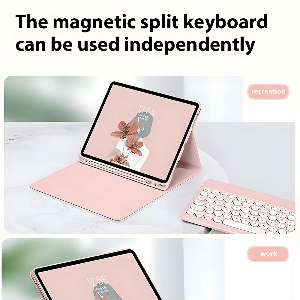 Funda para teclado mágico español para iPad 7th 8th 9th 10,2 Air 4 5 10,9 Pro 11 12,9 5th 6th Air 1, funda para tableta con ratón 2, 9,7 - imagen 5