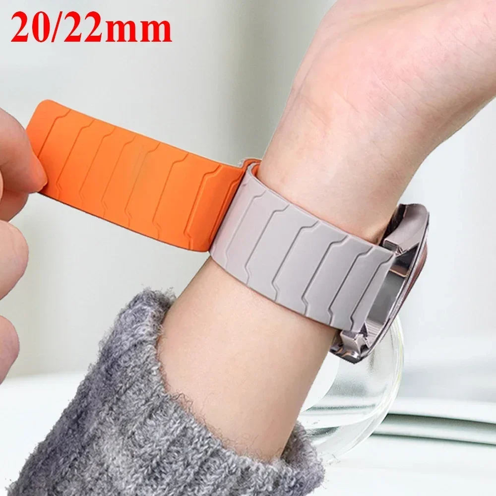 Correa de bucle magnético de silicona + funda de cristal para Amazfit Active 2, pulsera de repuesto para Amazfit Active 2, funda rígida protectora de pantalla - imagen 2