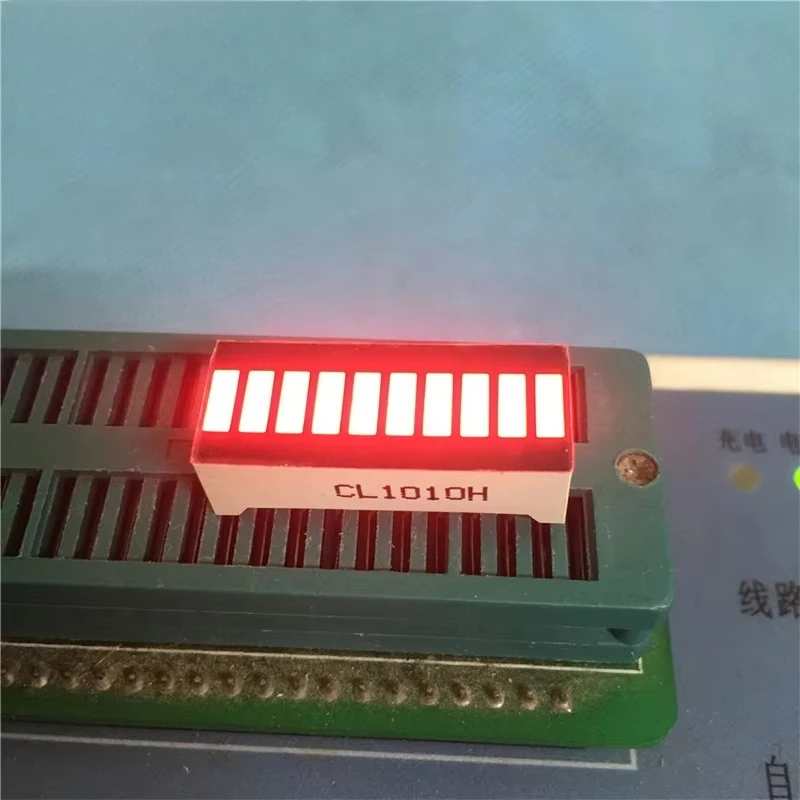 Módulo de pantalla LED ultrabrillante, barra de luz roja, azul y verde, tubo Digital LED de 10 segmentos, 20 pines, 8 caracteres, 25x10mm, 5 uds. - imagen 3