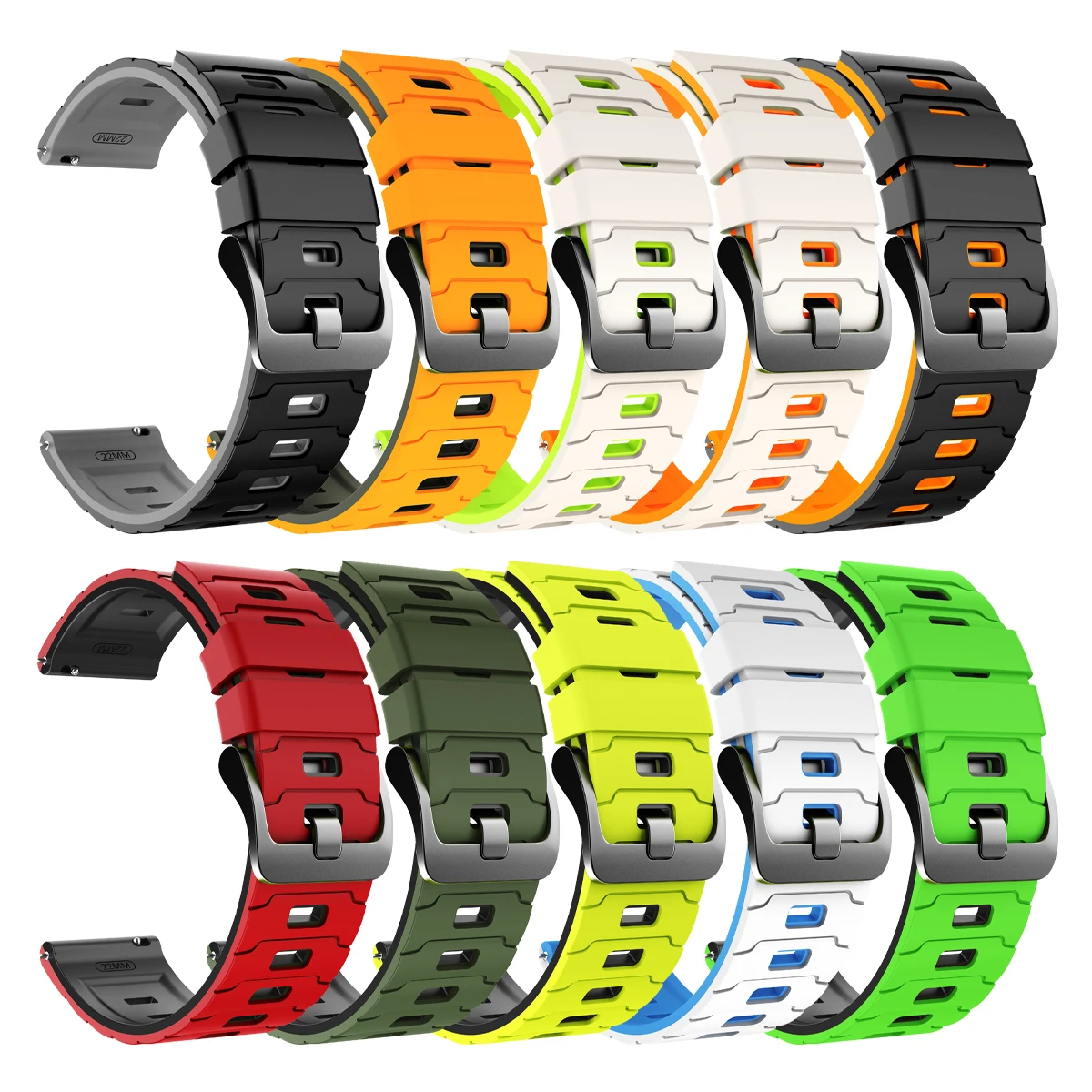 Correa de silicona para reloj SUUNTO Run/OCEAN, pulsera deportiva de 22mm para SUUNTO RACE/VERTICAL/9 PEAK PRO DLC/5 PEAK, pulseras de repuesto - imagen 4