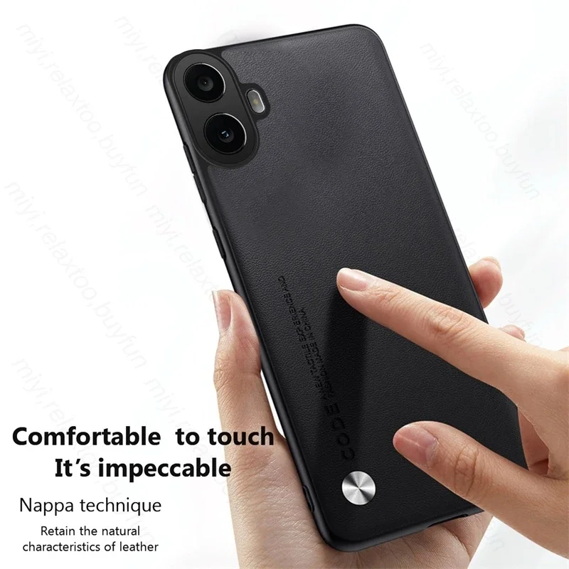 Funda de teléfono con textura de cuero liso de lujo para nada CMF Phone 1 5G TPU marco suave protege Fundas en CMFPhone1 CMFPhone 1 CMF1 5G - imagen 3