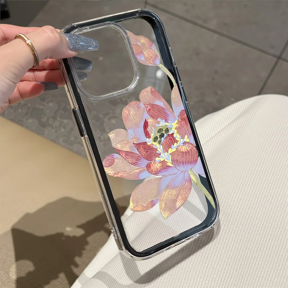 Funda de teléfono 2 en 1 de Color caramelo para iPhone 17 Pro Max 13 16 11 15 14 12 Air 17promax Funda de flor transparente de TPU suave - imagen 3