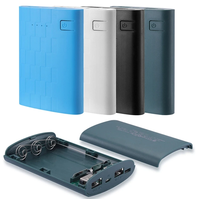 Cargador de batería de 10000mAh, caja de aluminio para teléfonos móviles, 3x18650, 1 unidad