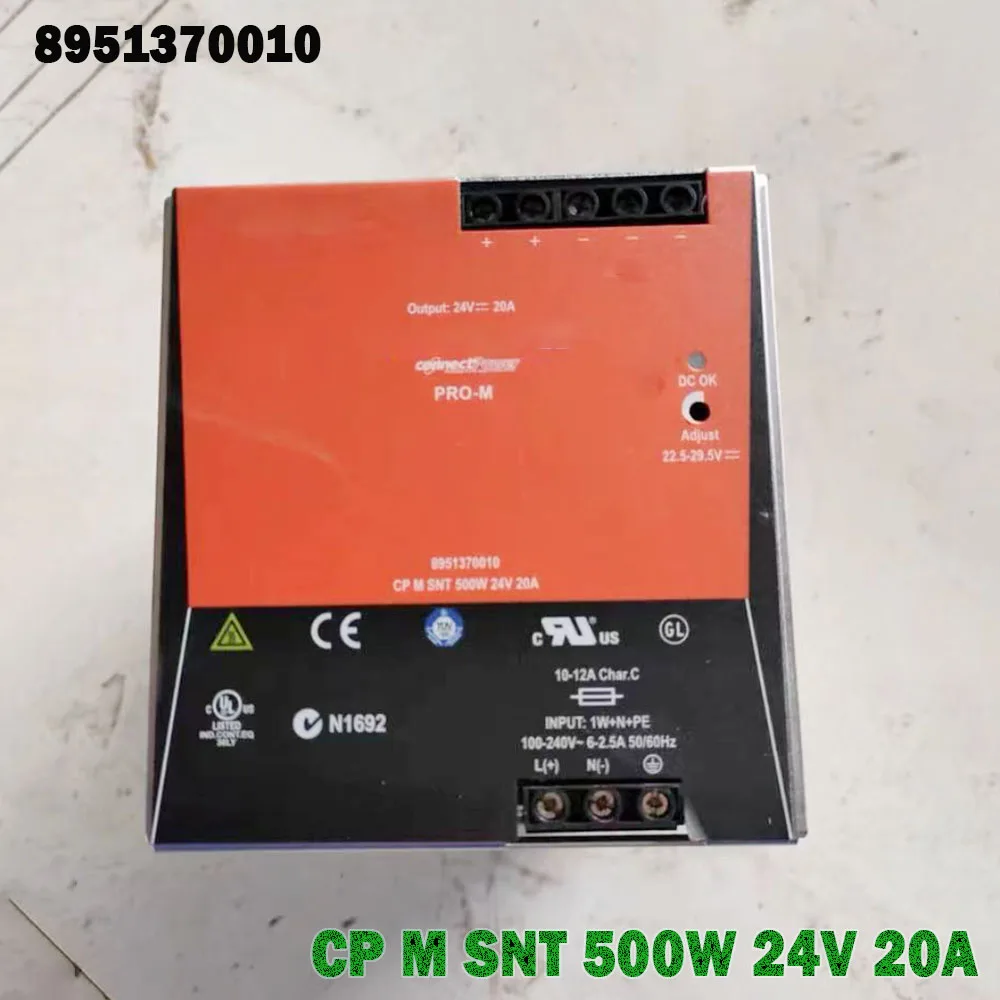 Original para fuente de alimentación conmutada de riel Weidmüller monofásica 100% probada antes del envío 8951370010   CP M SNT 500W 24V 20A