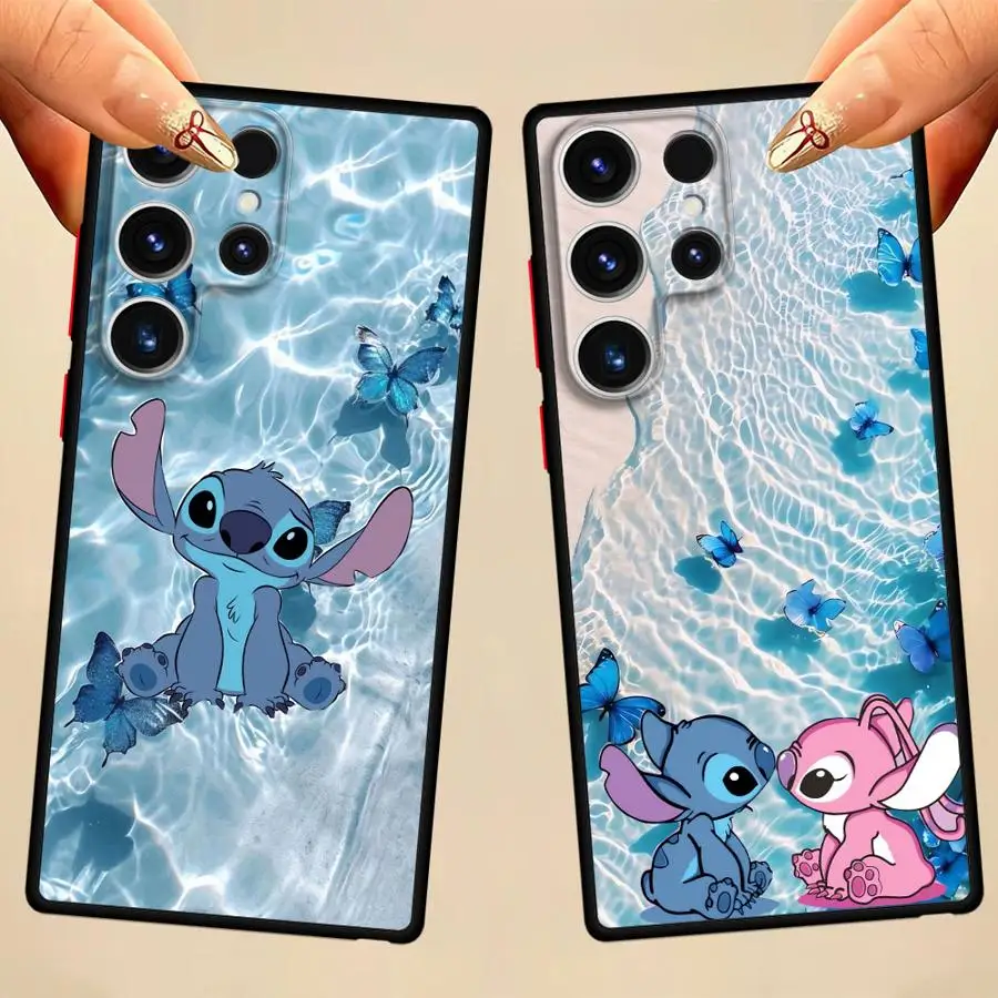 Funda de teléfono de TPU con punto de mármol de Disney para Samsung Galaxy S25 Ultra S21 5G S9 Plus S20 FE S10 + S24 Ultra S22 Plus S23 S21