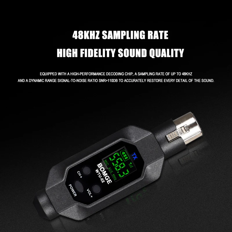 Micrófono inalámbrico para guitarra, transmisor y receptor, sistema inalámbrico XLR enchufable para BETA58, micrófono dinámico, mezclador de Audio, graves y karaoke - imagen 2