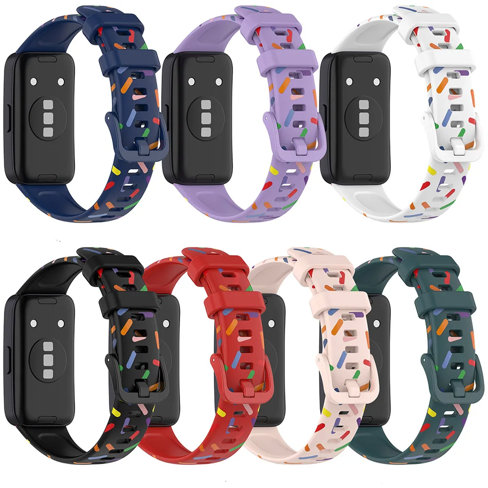 Correa de silicona impresa para pulsera Huawei Band 8/9/10 - imagen 3